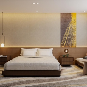 现代酒店客房3D模型下载